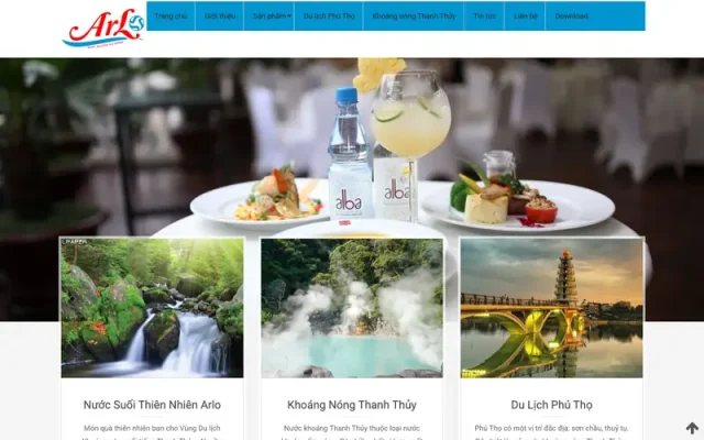 Mẫu web nước khoáng tự nhiên