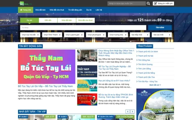 Mẫu web bất động sản chuyên nghiệp