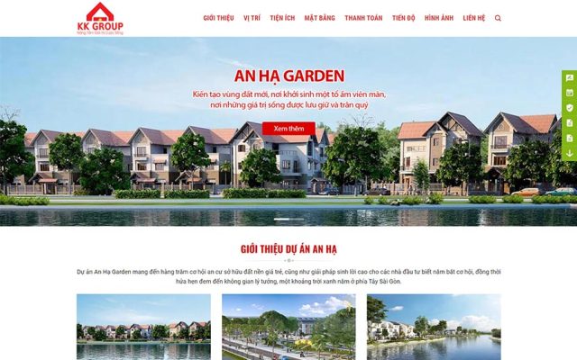 Mẫu web bất động sản hiện đại