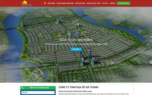 Mẫu web bất động sản hiện đại