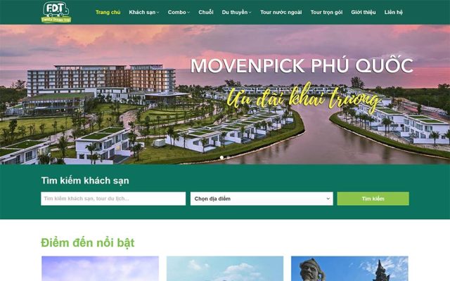 Mẫu web du lịch hiện đại