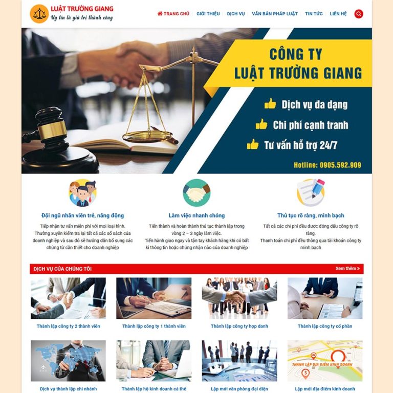 Mẫu web công ty luật chuyên nghiệp