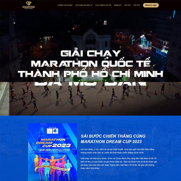Mẫu web giải chạy bộ chuyên nghiệp