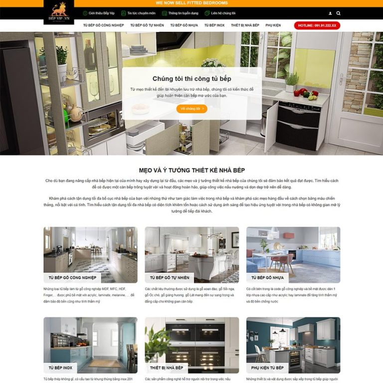 Mẫu web nội thất hiện đại