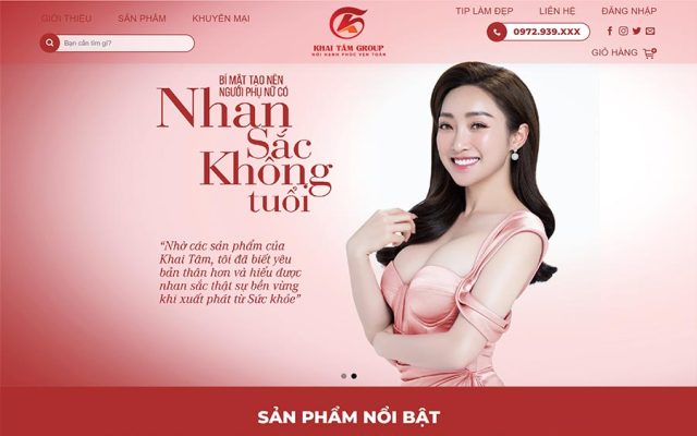 Mẫu web spa thanh lịch