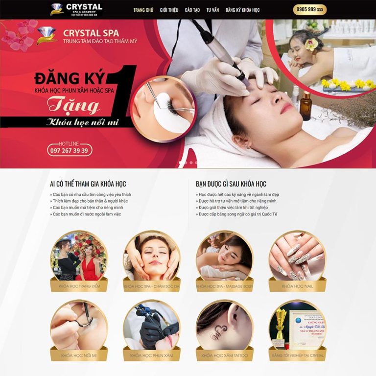 Mẫu web spa, làm chuyên nghiệp