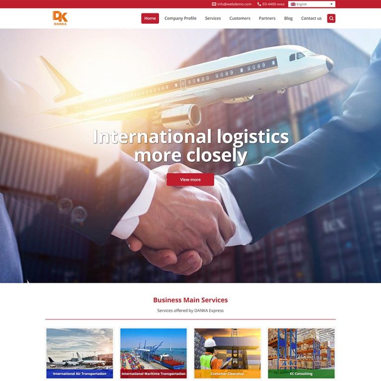 Mẫu web công ty vận chuyển chuyên nghiệp