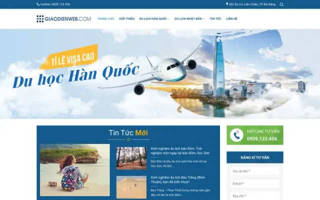 Mẫu web du học, định cư nước ngoài 4