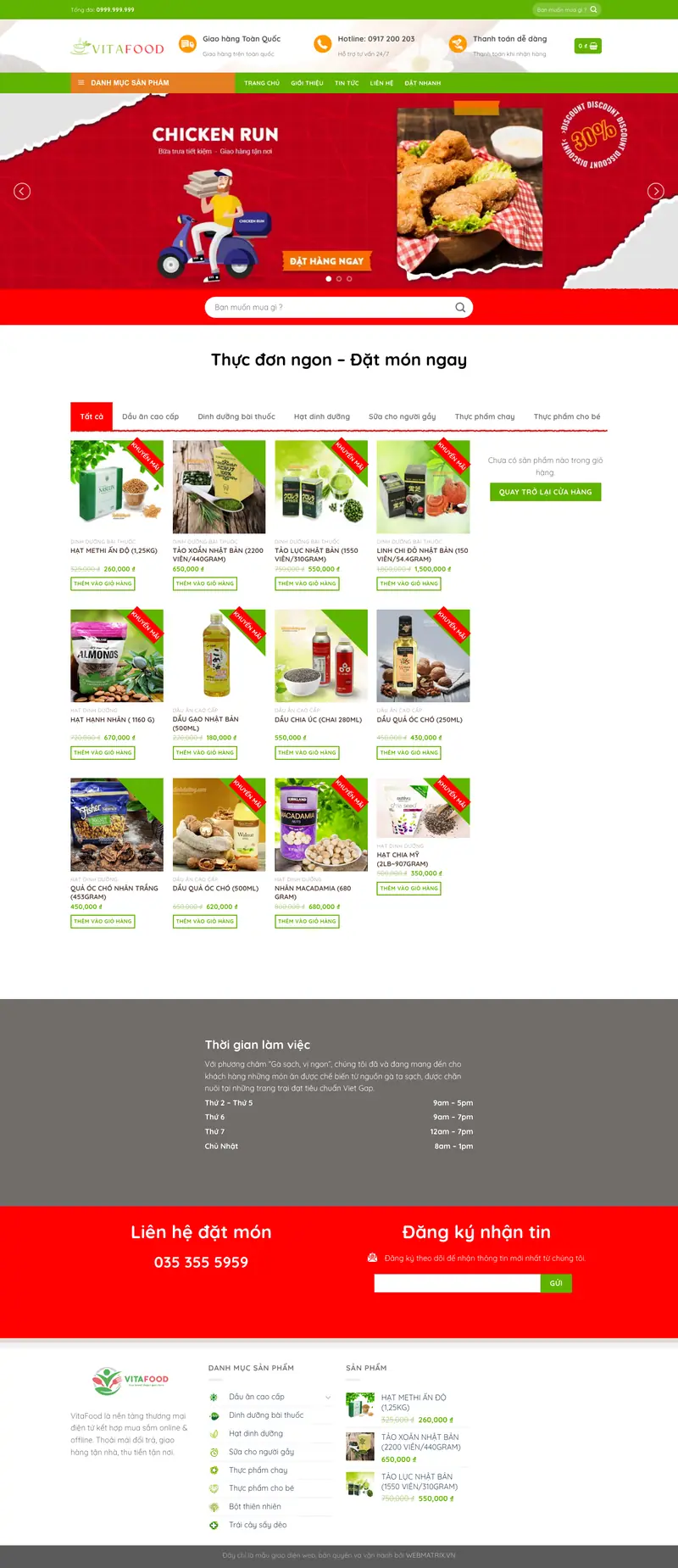 Mẫu web thực phẩm 13