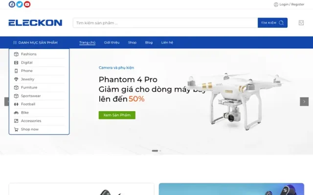 Mẫu web điện máy 8