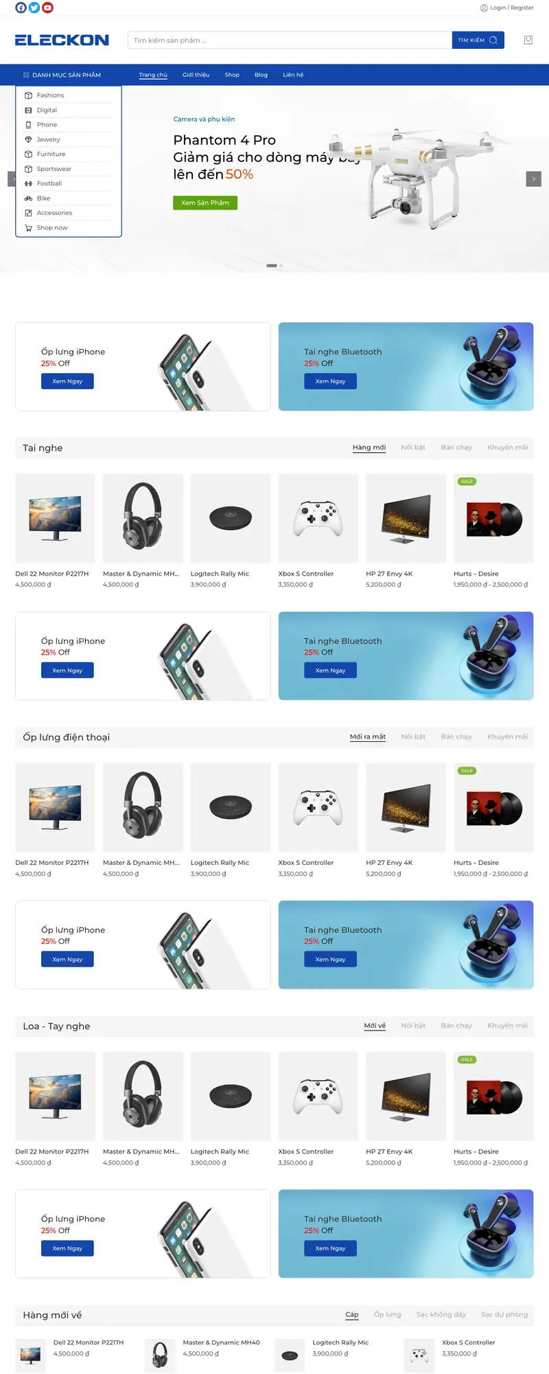 Mẫu web điện máy 8