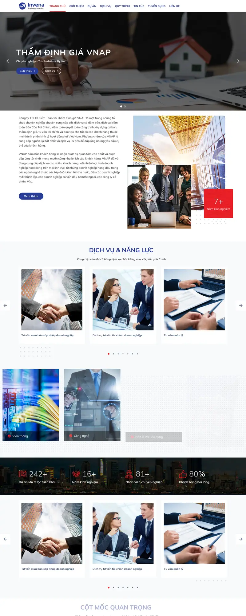 Mẫu web công ty 5 – công ty thẩm định giá
