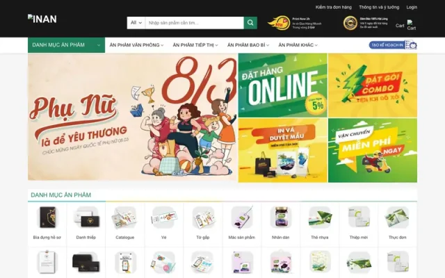 Mẫu web công ty in ấn 06 – thiết kế in ấn bao bì