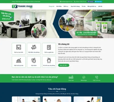 Mẫu web dịch vụ vệ sinh 04