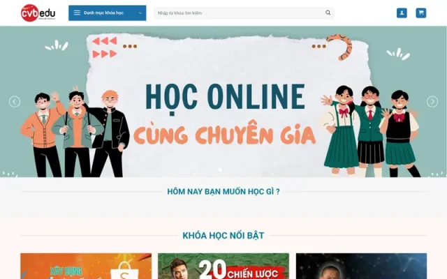 Mẫu web bán khóa học online – giáo dục