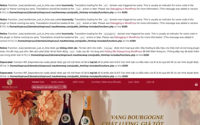Mẫu web cửa hàng rượu 03 – shop online