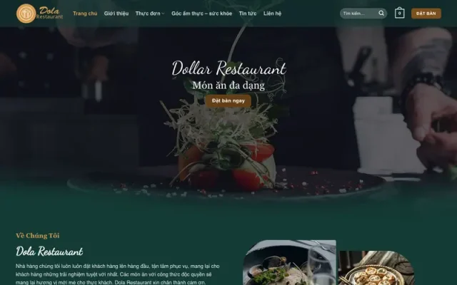 Mẫu web nhà hàng – restaurant