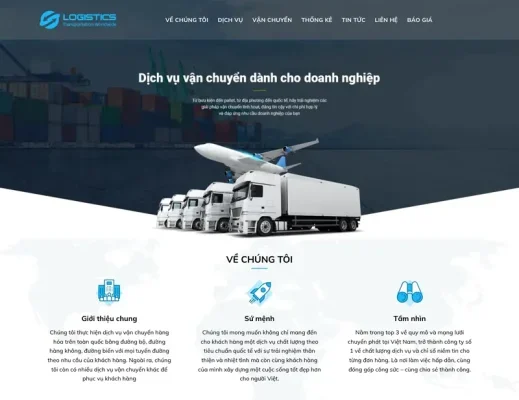 Mẫu web công ty vận chuyển 02