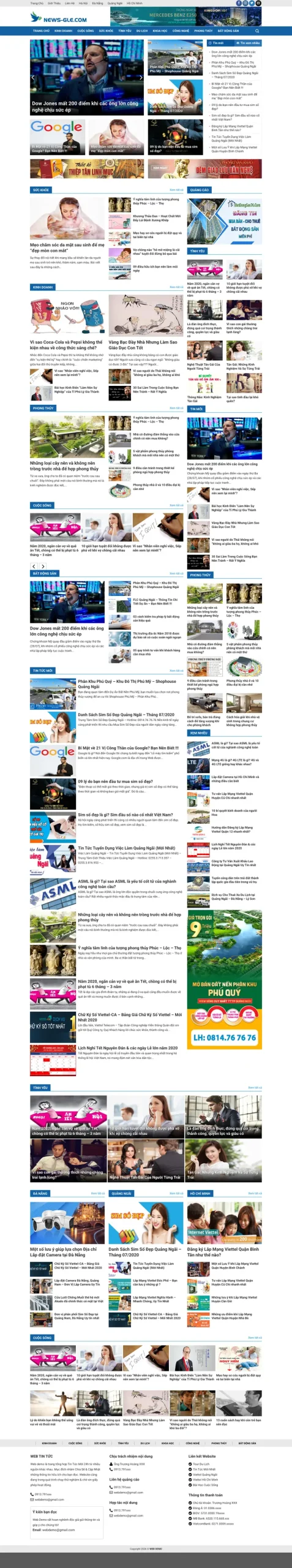 Mẫu web tin tức 15 – blog