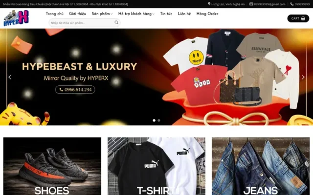 Mẫu web thời trang 12 – shop quần áo – phụ kiện – shop online