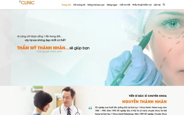 Mẫu web dịch vụ thẩm mỹ phòng khám