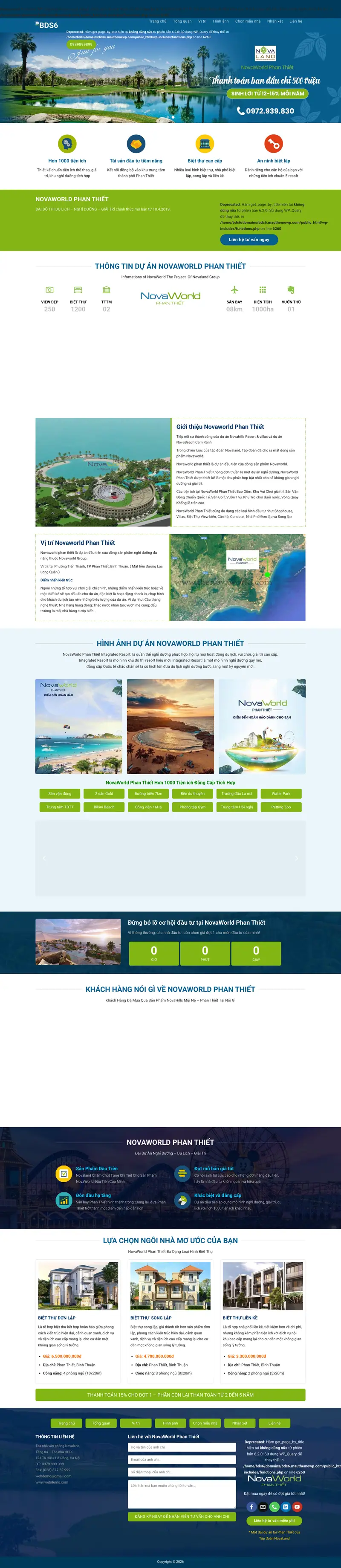 Mẫu web landing page bất động sản 06