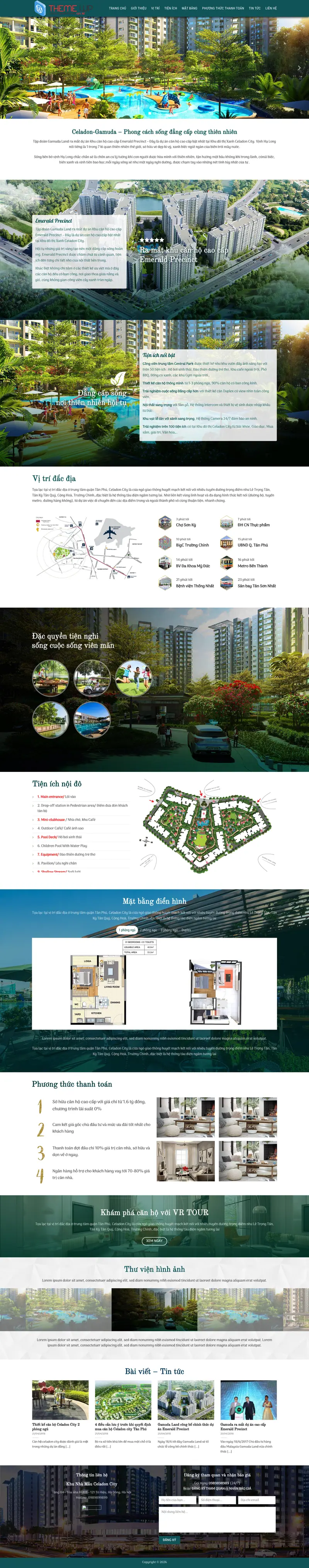 Mẫu web landing page bất động sản 02 – giao diện trang chủ