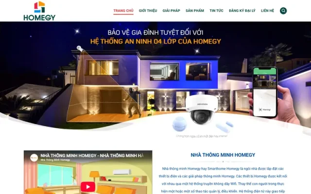 Mẫu web nhà thông minh smarthome 01 – shop online