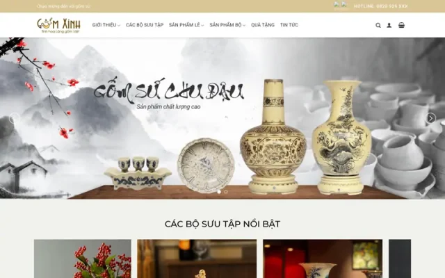 Mẫu web bán gốm sứ 02 – shop online