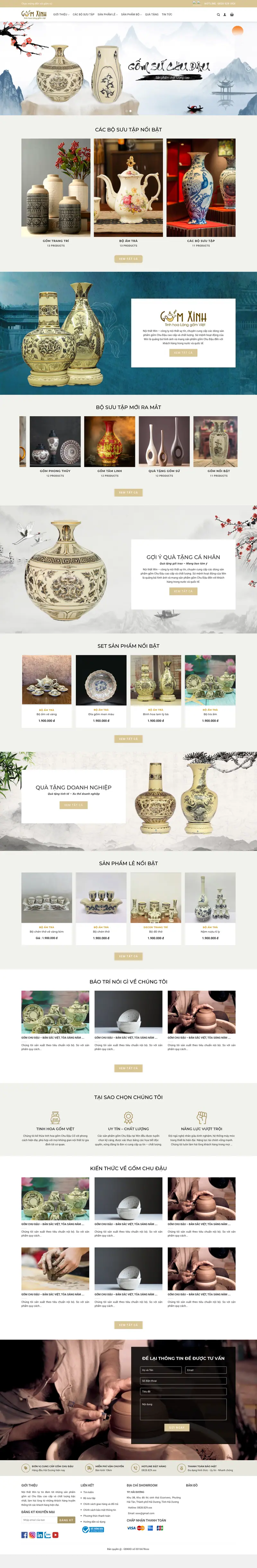Mẫu web bán gốm sứ 02 – shop online