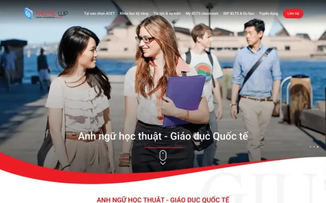 Mẫu web trung tâm anh ngữ