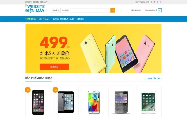 Mẫu web bán đồ công nghệ – shop online