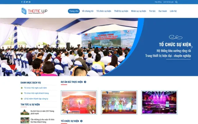 Mẫu web dịch vụ tổ chức sự kiện