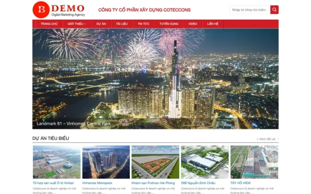 Mẫu web giới thiệu công ty