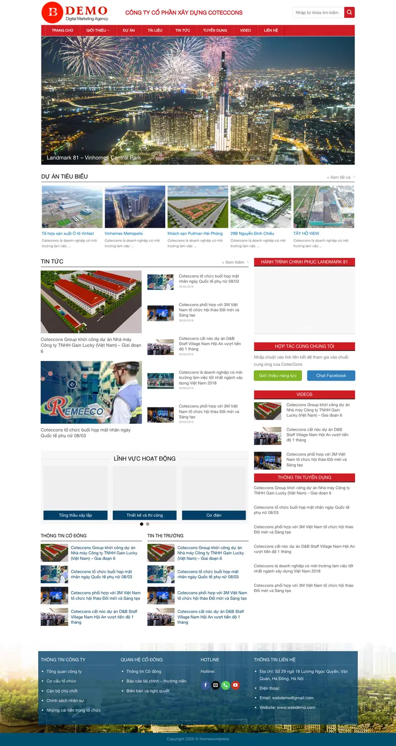 Mẫu web giới thiệu công ty