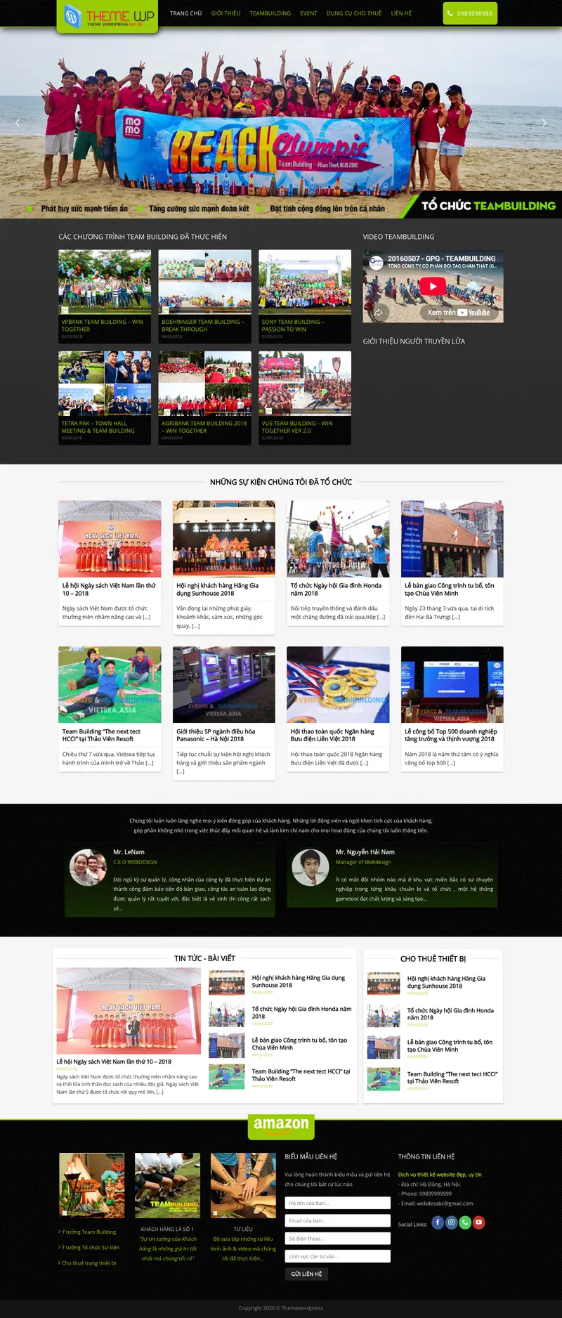 Mẫu web dịch vụ tổ chức sự kiện 2