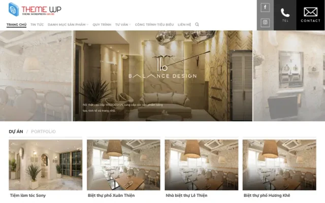 Mẫu web thiết kế nội thất 3