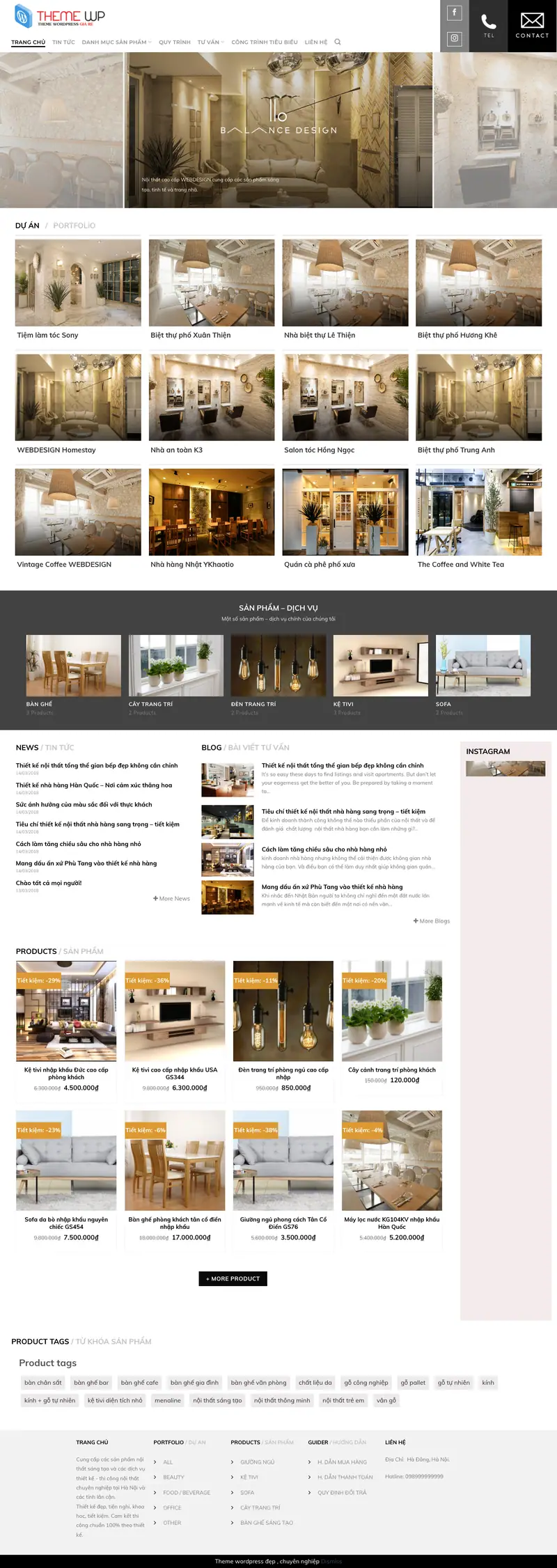 Mẫu web thiết kế nội thất 3