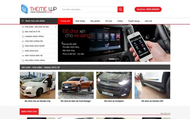 Mẫu web bán đồ chơi ô tô – shop online