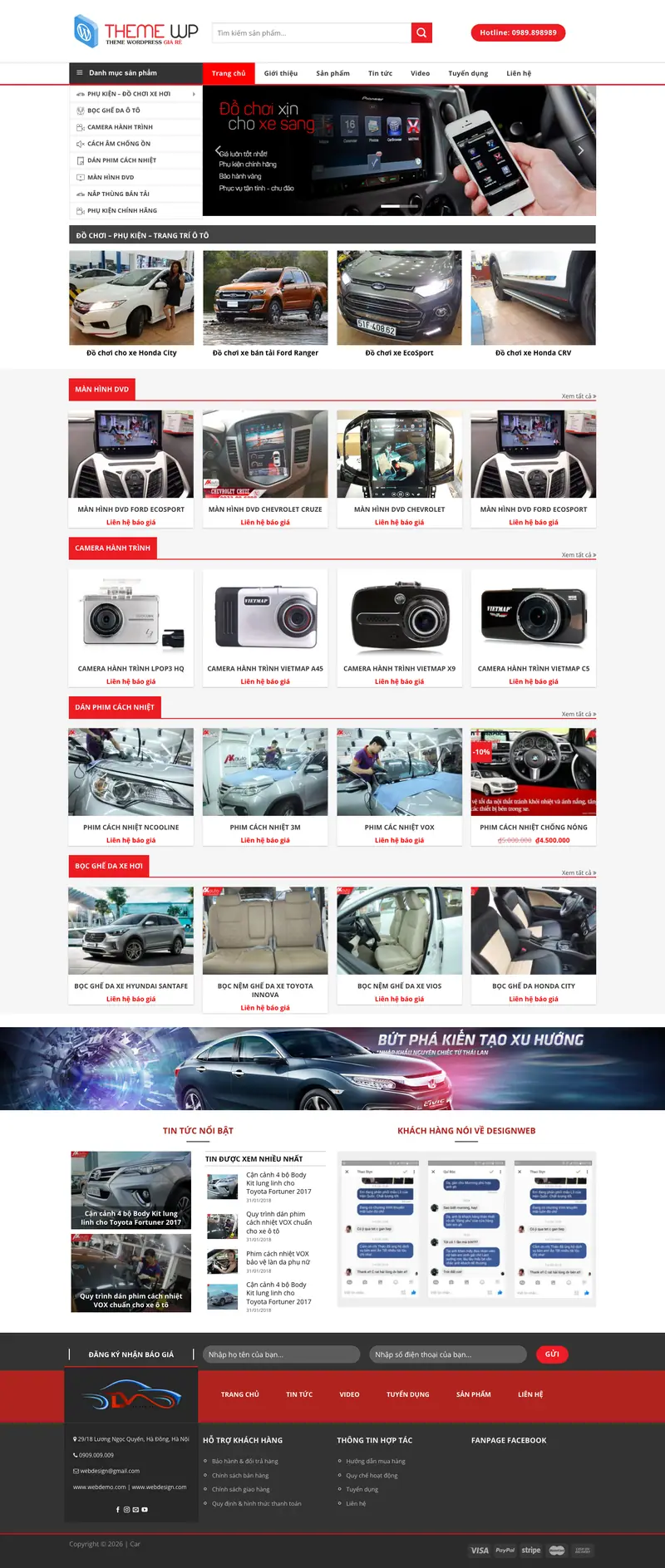 Mẫu web bán đồ chơi ô tô – shop online