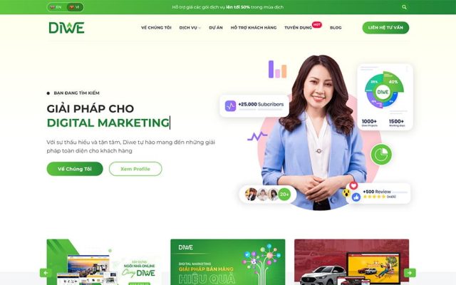 Mẫu web công ty agency marketing online 07