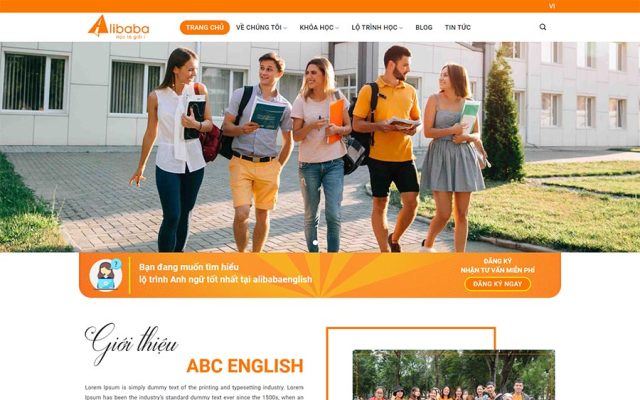 Mẫu web trung tâm ngoại ngữ, anh ngữ 05