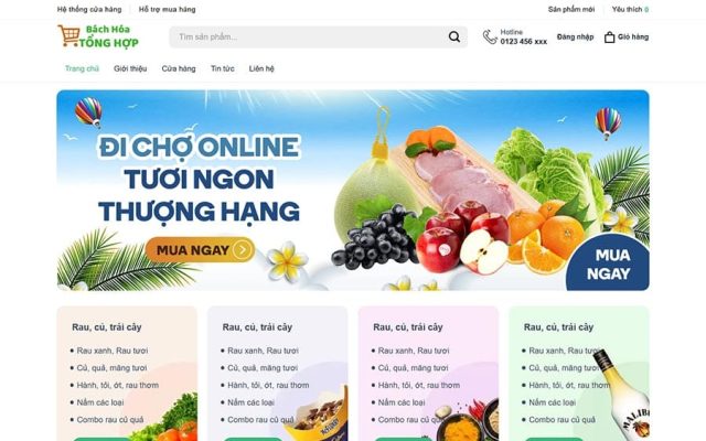 Mẫu web bách hóa 06