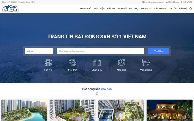 Mẫu web bất động sản 39