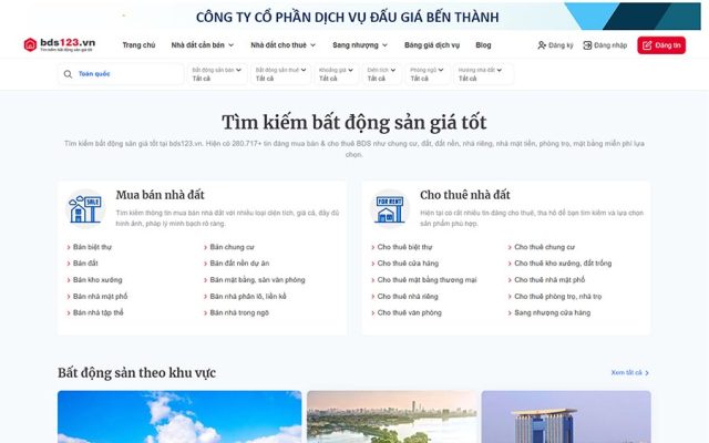 Mẫu web bất động sản rao vặt 34