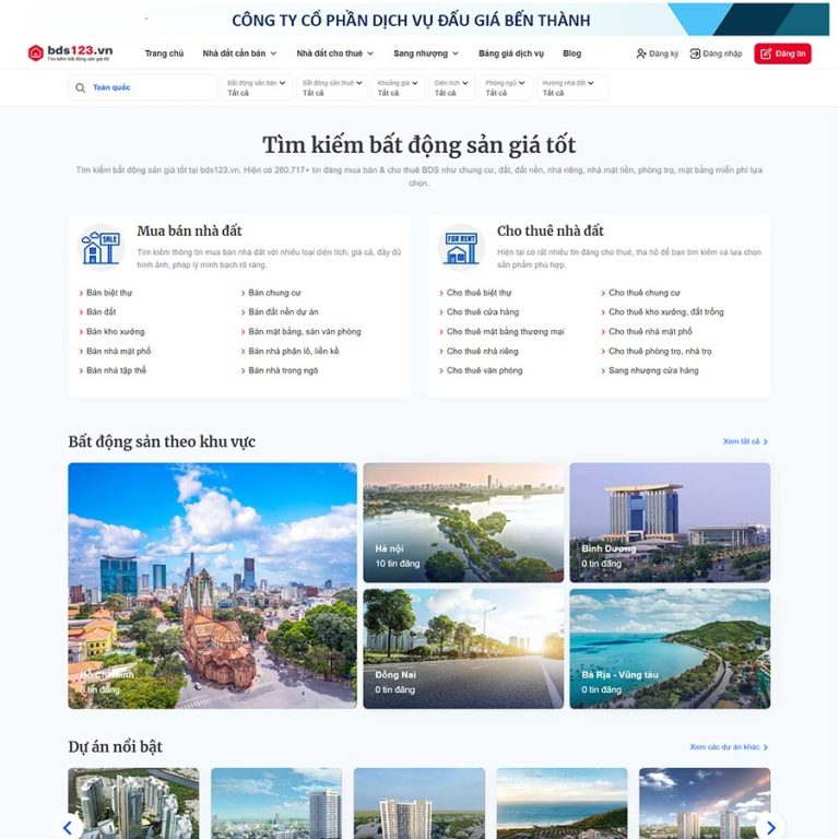 Mẫu web bất động sản rao vặt 34