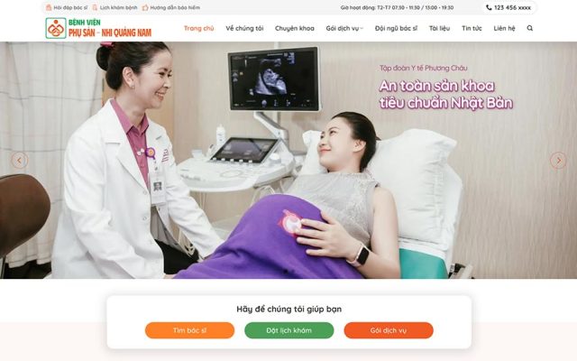 Mẫu web bệnh viện phụ sản 01