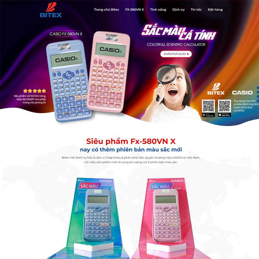 Mẫu web bán máy tính cầm tay – shop online – màn hình 1