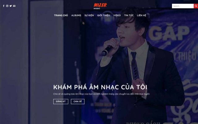 Mẫu web giới thiệu ca sĩ – hồ sơ nghệ sĩ