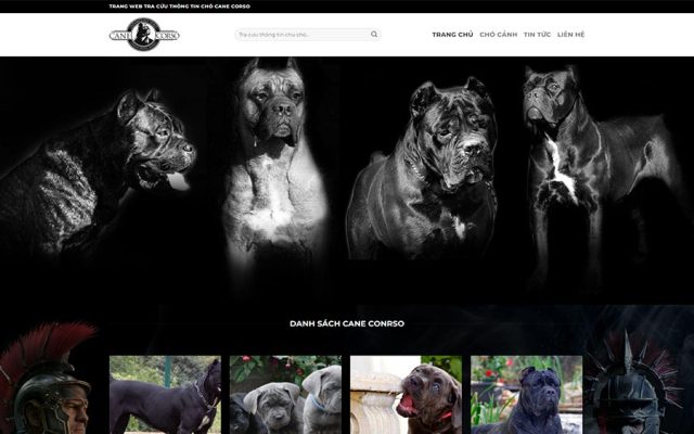 Mẫu web shop thú cưng, chó cảnh 03